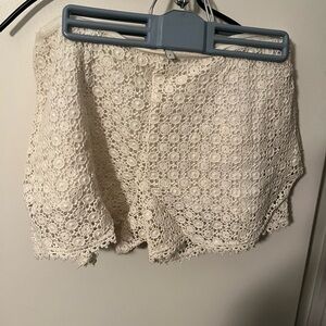 Joie Ivory Lace Shorts